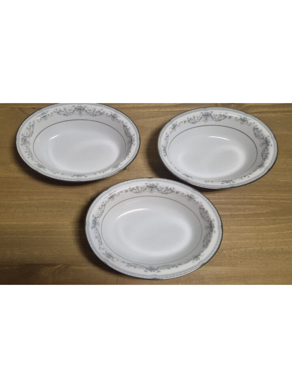 Noritake Fine China COLBURN #6107 - Set of 3 Oval Serving Bowls - 8" x 10"